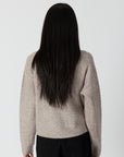 ADDIE CREW NECK SWEATER WITH CABLE DETAIL