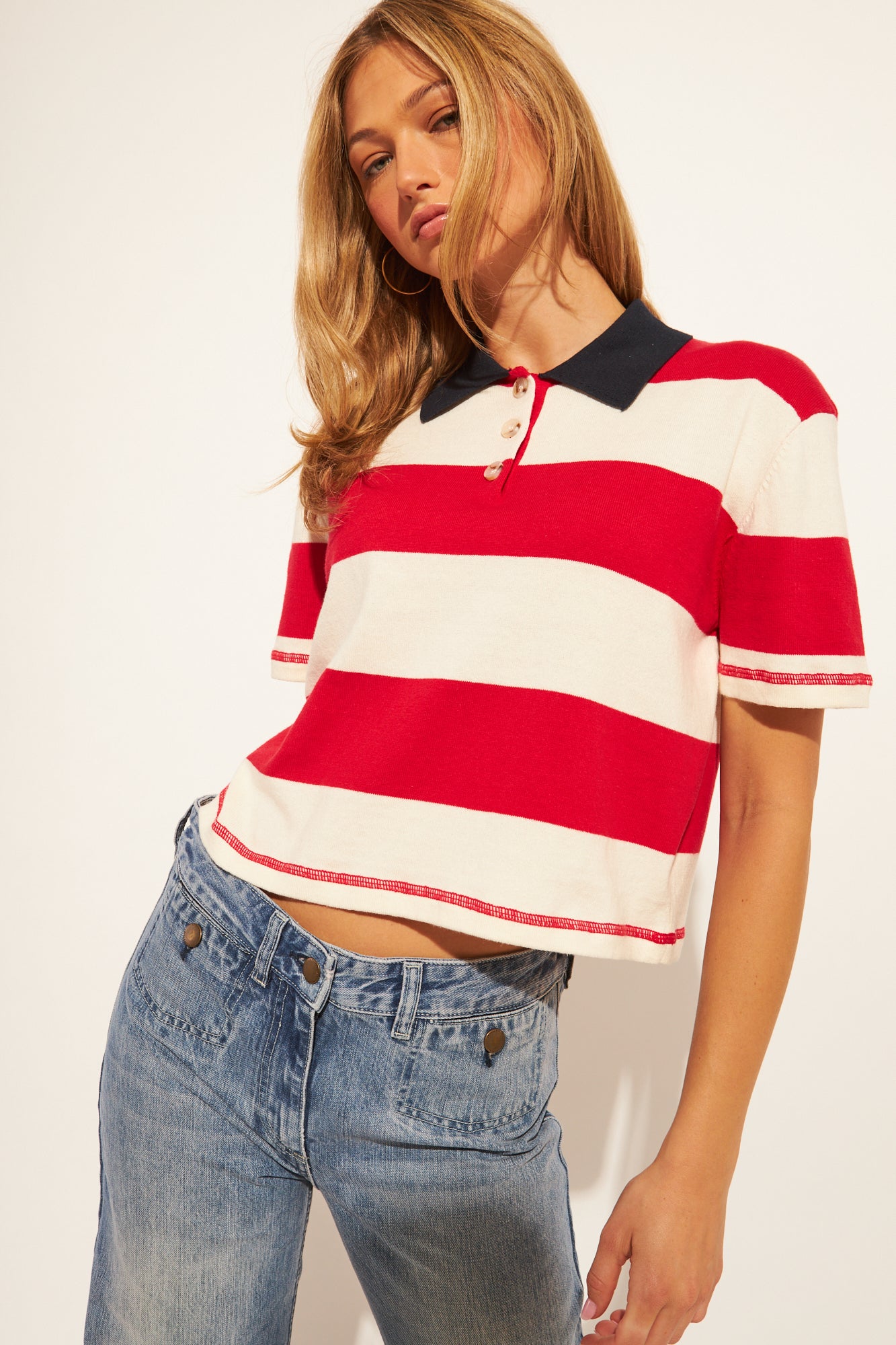 ANGELO RUGBY STRIPE POLO
