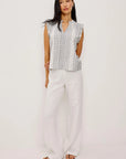 ARLENE STRIPED EYELET TANK