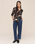 *COMING SOON* SHADOW FLORAL ROUND HEM BUTTON DOWN SHIRT