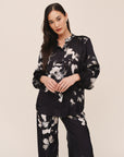NOIR BLOOM MANDARIN COLLAR SHIRT