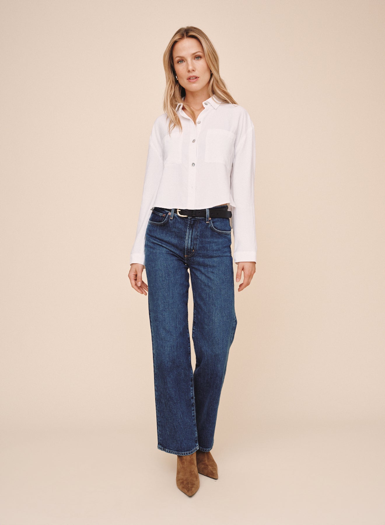 *COMING SOON* CROPPED BUTTON DOWN SHIRT