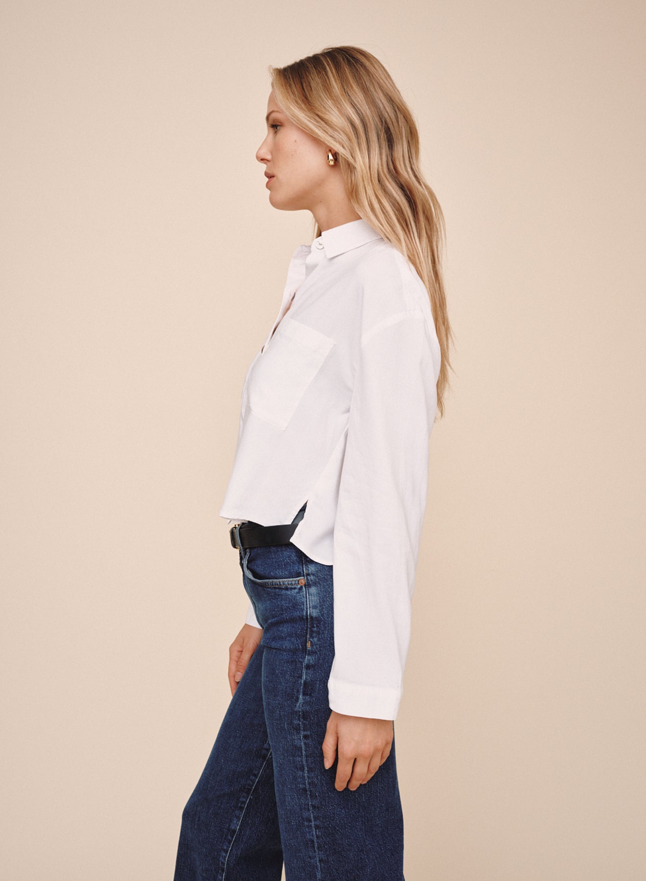*COMING SOON* CROPPED BUTTON DOWN SHIRT