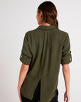 SPLIT BACK BUTTON DOWN SHIRT