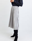 SHIMMER PLEATED SKIRT
