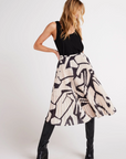 MOSAIC PRINT KNIFE PLEAT MIDI SKIRT