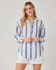 COASTAL OMBRE STRIPE LONG SLEEVE BUTTON DOWN SHIRT