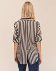 *COMING SOON* STRIPE SPLIT BACK BUTTON DOWN SHIRT