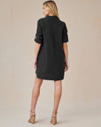 LONG SLEEVE A-LINE SHIRT DRESS