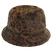 LEOPARD FAUX FUR BUCKET HAT