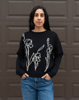 FLORAL OUTLINES SWEATER