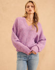 CHARLIE OVERSIZE V-NECK SWEATER