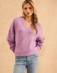 CHARLIE OVERSIZE V-NECK SWEATER