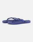 pair of ilse jacobsen flip flops in glitter blue