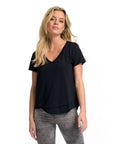 AVA V-NECK MOCK LAYER TEE