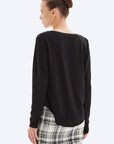 AVA V-NECK MOCK LAYER LONG SLEEVE TEE