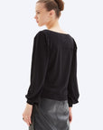 MIA LONG SLEEVE SNAP FRONT TOP