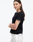 JANE METALLIC TIPPED PERFECT TEE