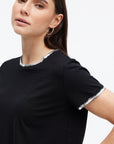 JANE METALLIC TIPPED PERFECT TEE