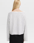 ANITA STRIPED BOATNECK LONG SLEEVE TEE