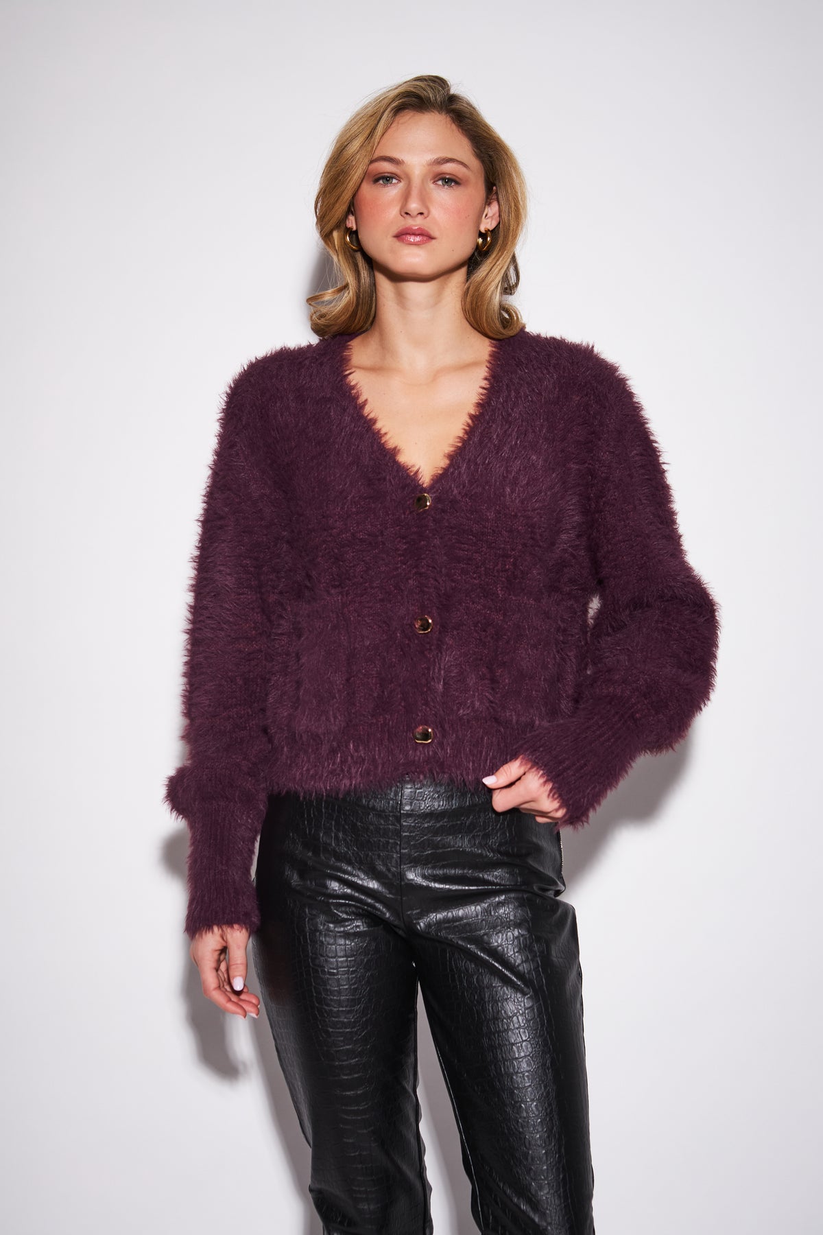 CORDELIA EYELASH CARDIGAN