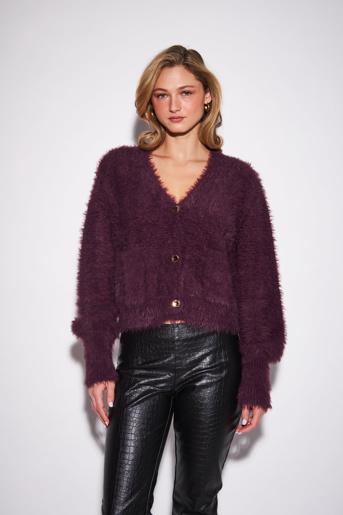 CORDELIA EYELASH CARDIGAN