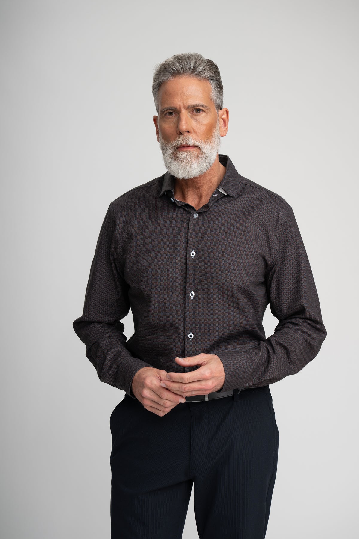 WEAVE PRINT TWILL SHIRT