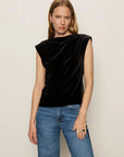 PLEATED VELVET TANK