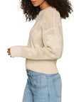 FLOWER POP OPEN STITCH ZIP CARDI