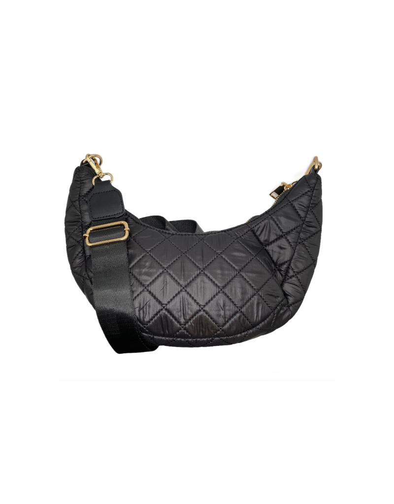QUILTED CRESCENT BAG