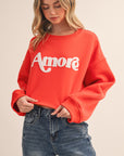 AMORE FLEECE SWEATSHIRT