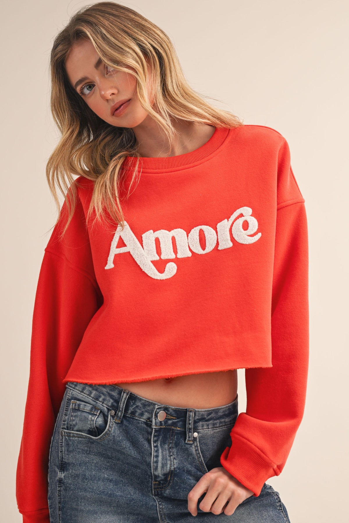 AMORE FLEECE SWEATSHIRT