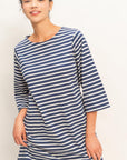 STRIPED 1/2 SLEEVE MINI DRESS