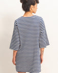 STRIPED 1/2 SLEEVE MINI DRESS