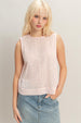 EYELET BACK BUTTON TANK