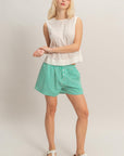 EYELET BACK BUTTON TANK