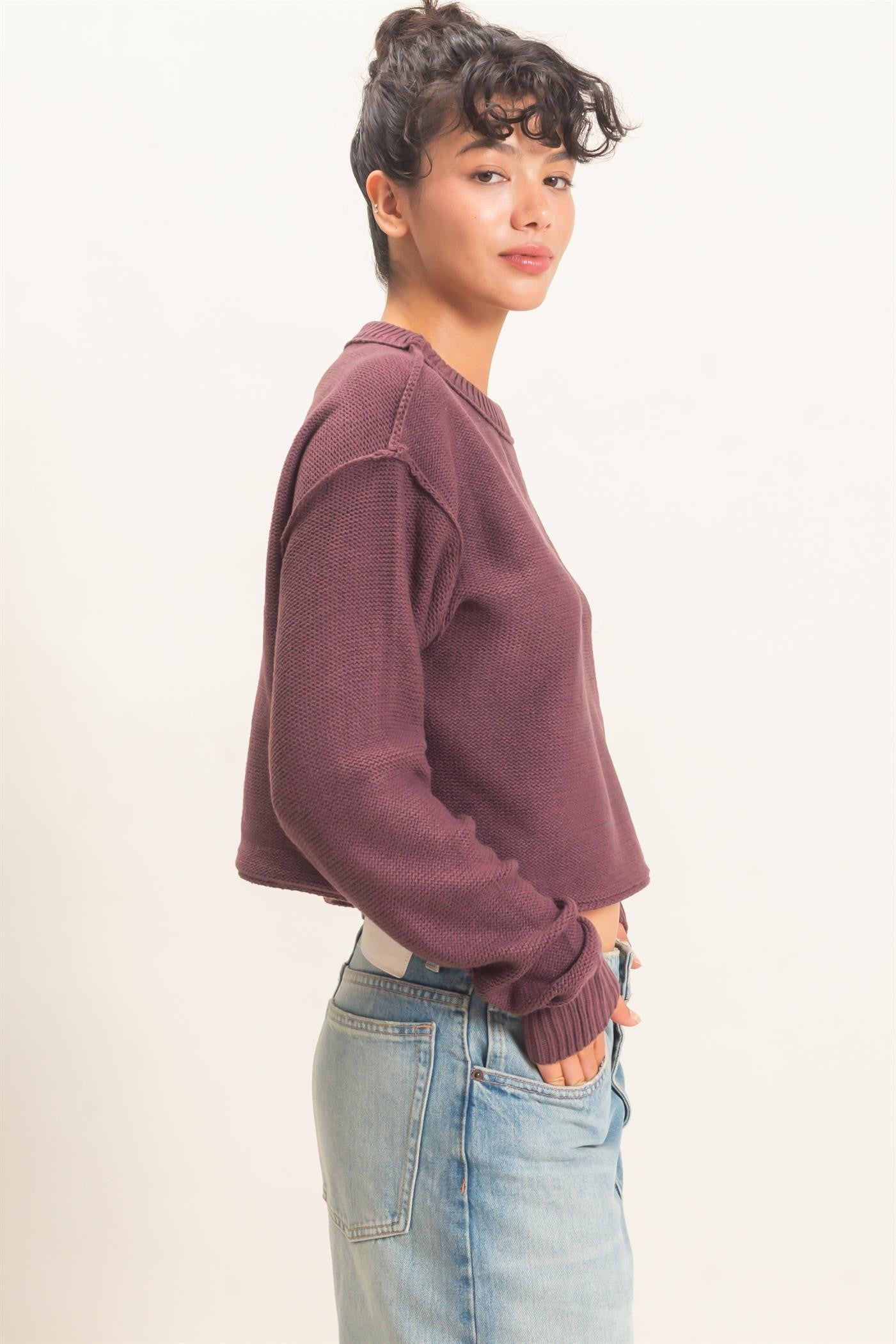 SEAM DETAIL OVERSIZE SWEATER