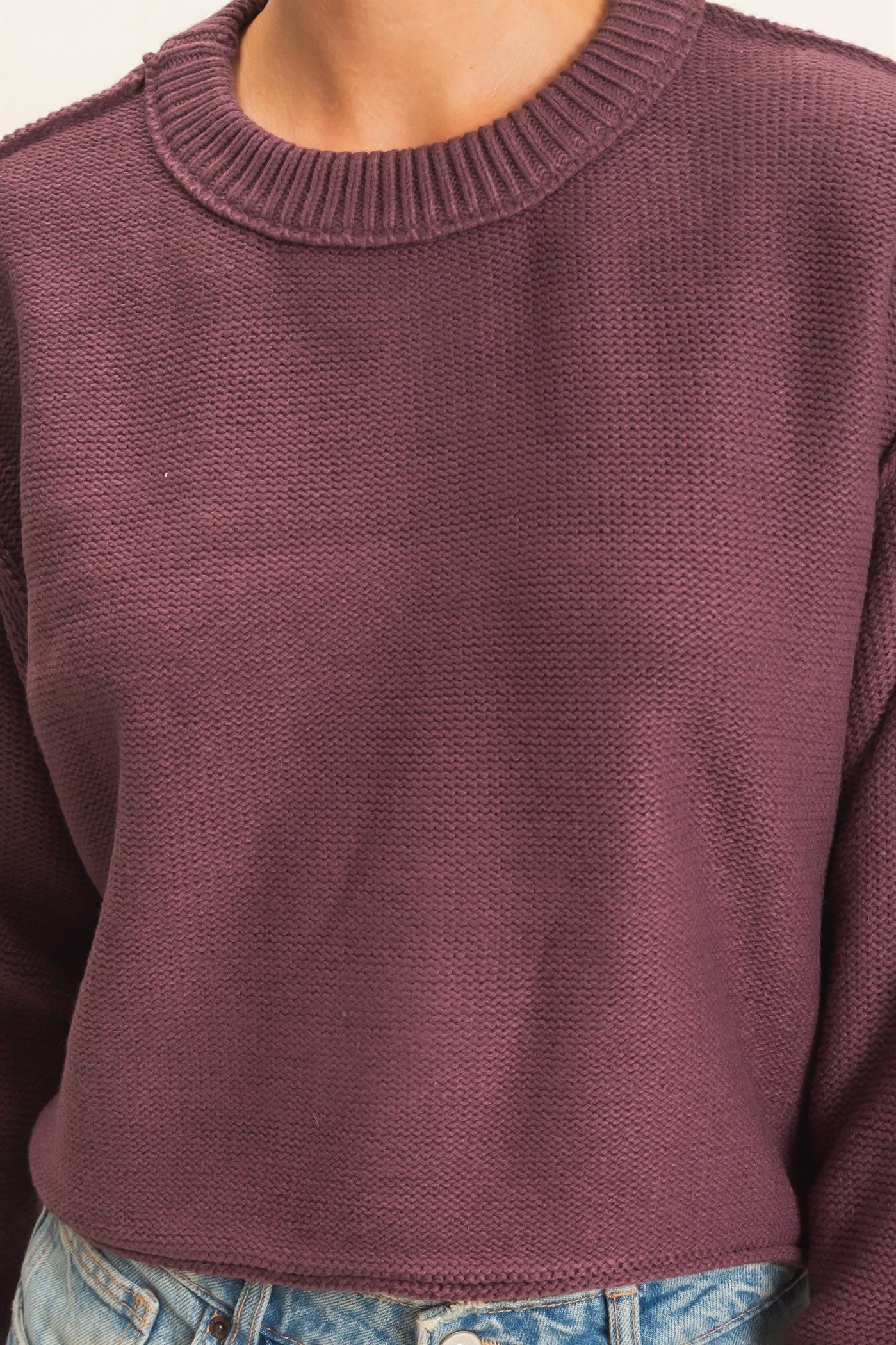 SEAM DETAIL OVERSIZE SWEATER