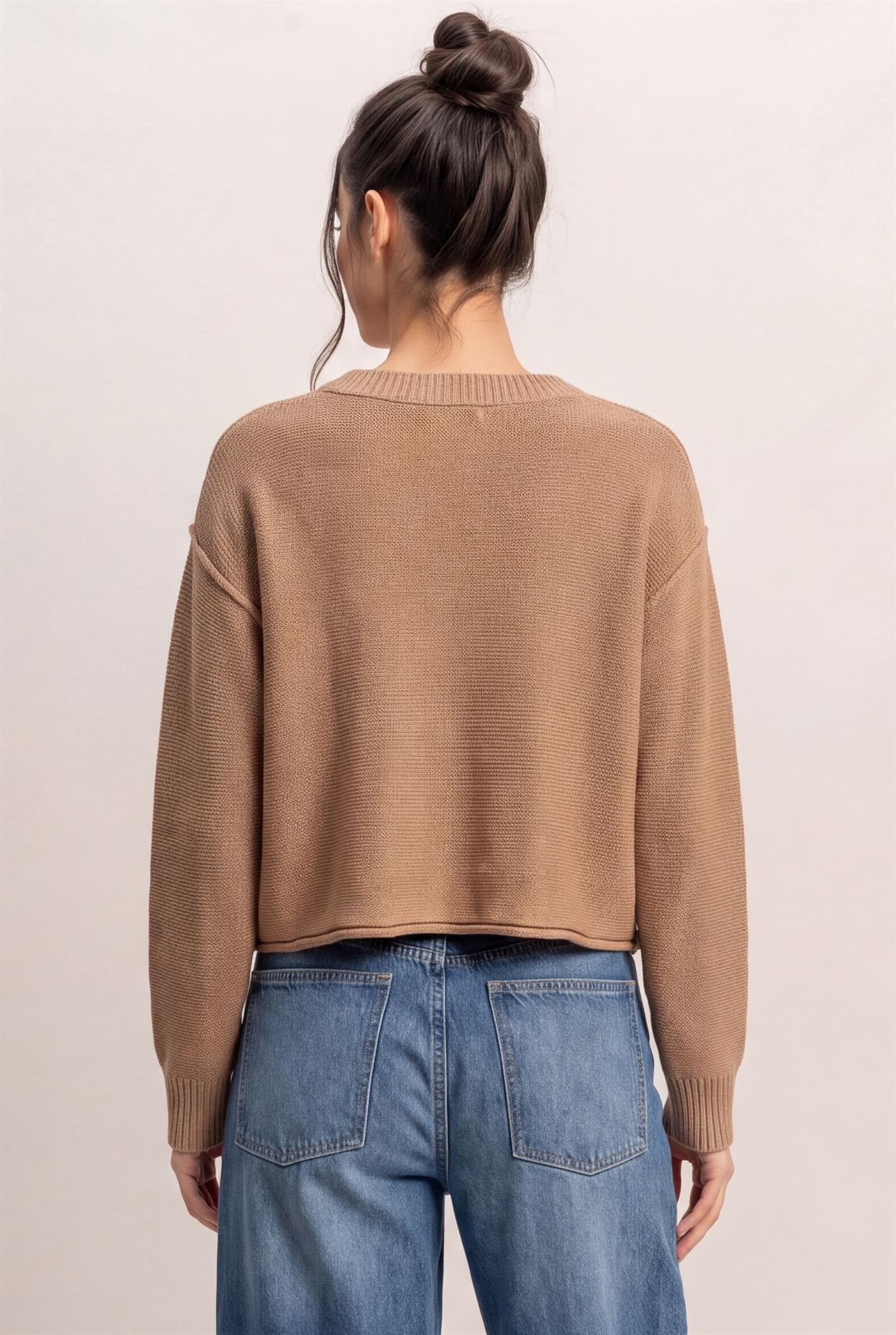 SEAM DETAIL OVERSIZE SWEATER