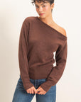 OFF THE SHOULDER SWEATER