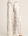 DASHED VERTICAL STRIP WIDE LEG PANT