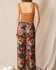 TROPICAL FLORA WIDE LEG PANT