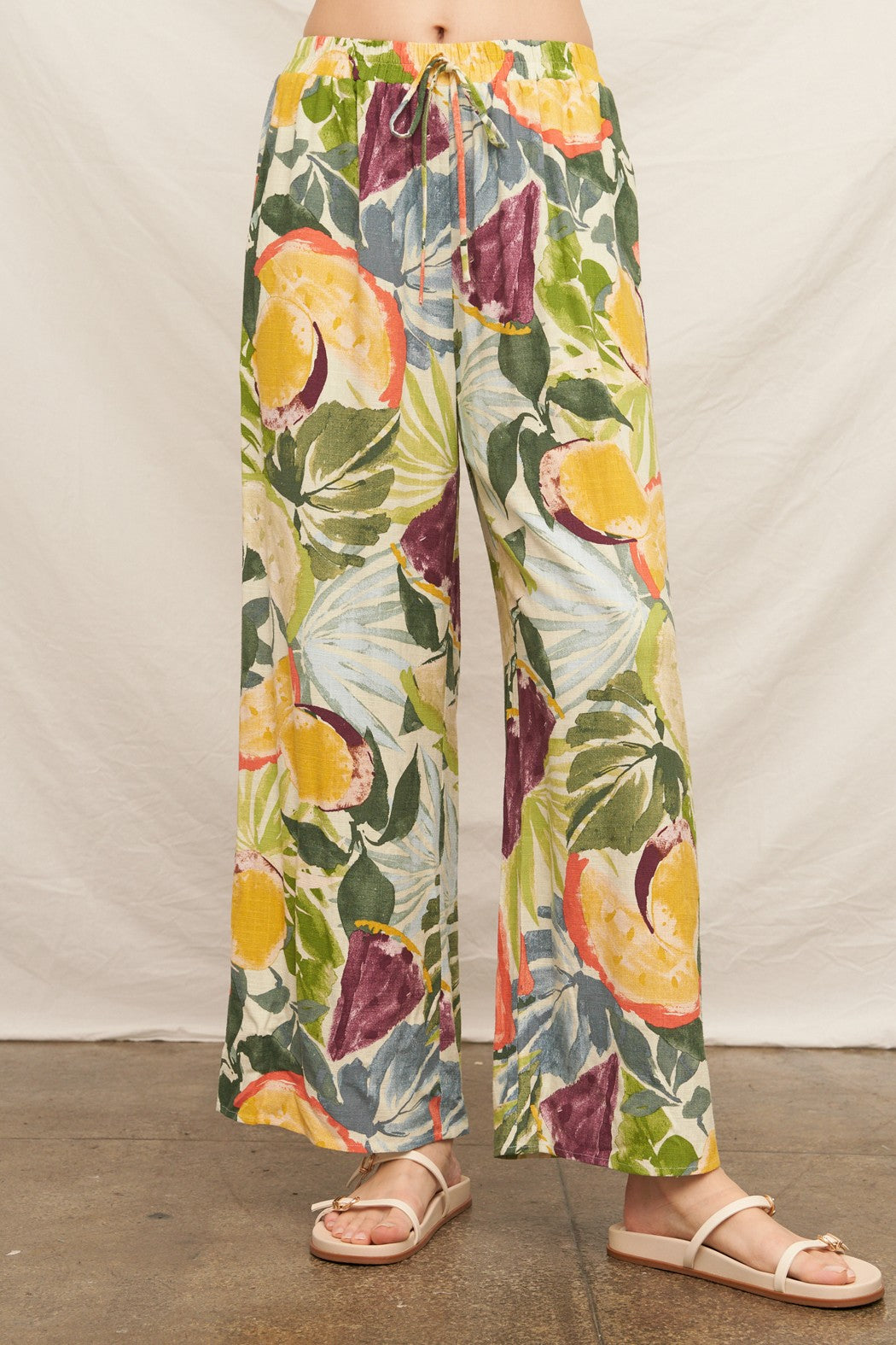 TROPICAL CITRUS FLOWY PANT