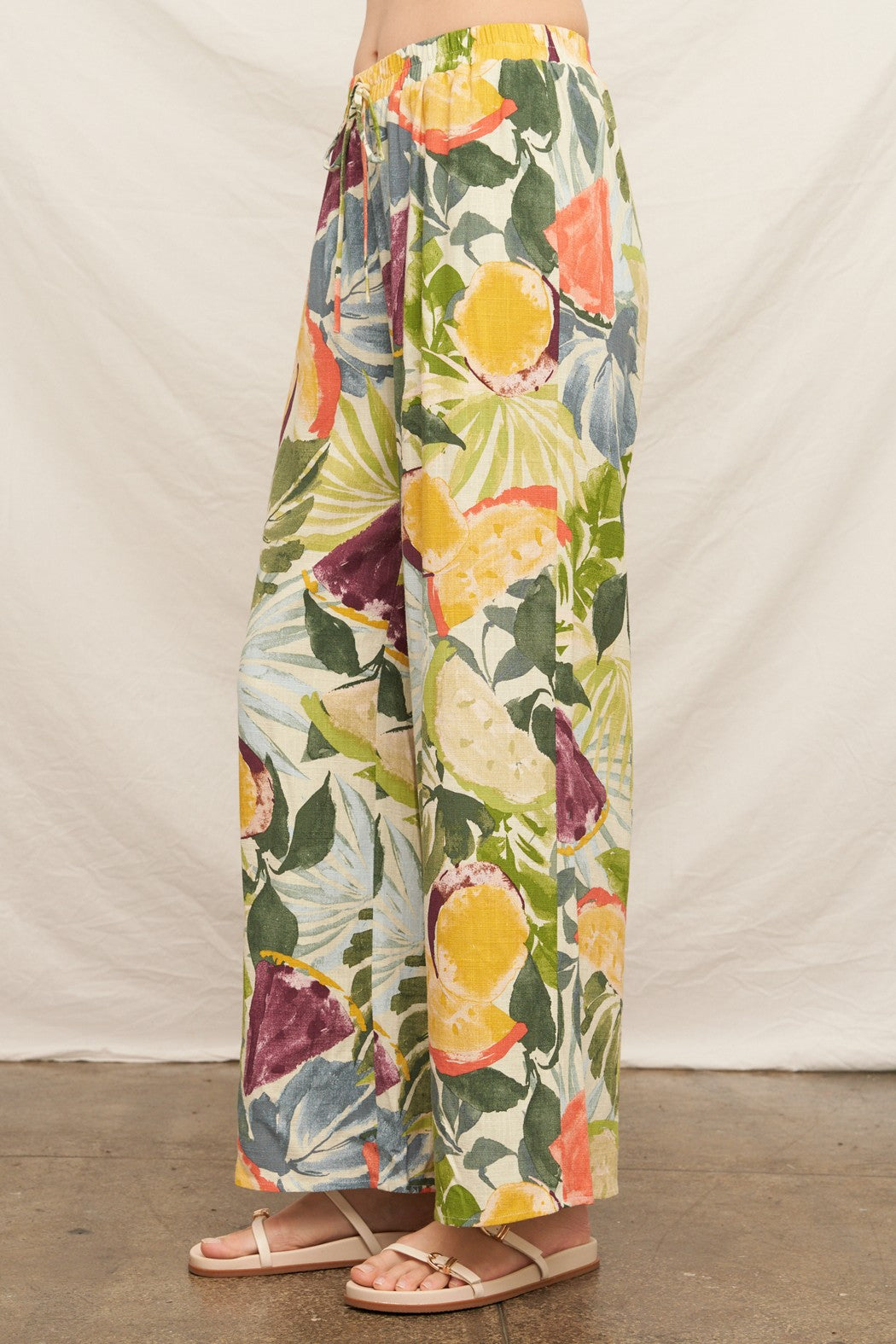 TROPICAL CITRUS FLOWY PANT