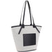 FAUX LEATHER TRIM TOTE