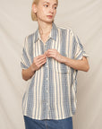 TEXTURED STRIPE SHORT SLEEVE SHIRT