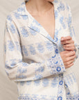 EMBROIDERED ACCENT DAMASK LONG SLEEVE SHIRT