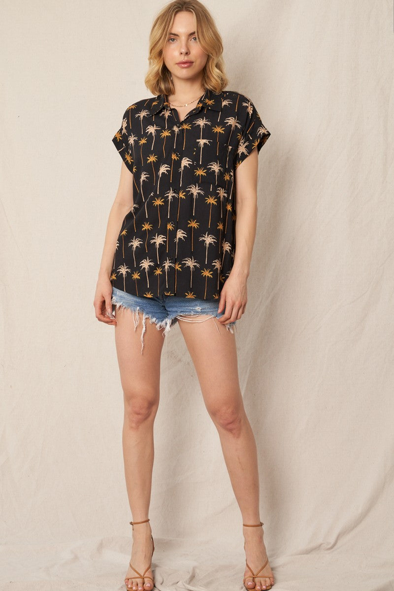 PALM TREE SHORT SLEEVE SHIRT