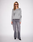 EVERLY ROCK 'N' ROLL EMBROIDERED SWEATER