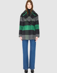 EVE PLAID DOUBLE BREASTED WOOL COAT